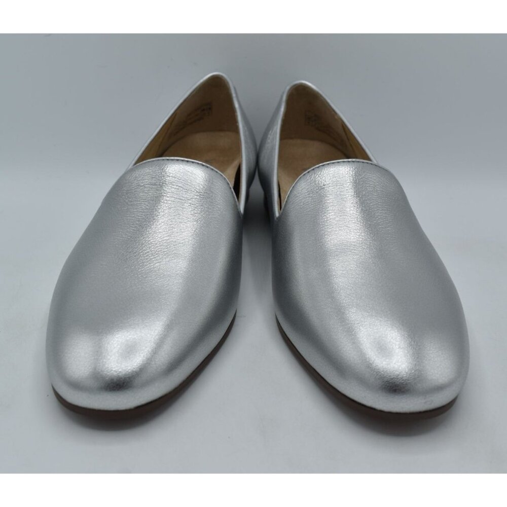 Vionic Womens Size 10 Willa II Silver Metallic Slip On Comfort Loafer Shoes - Picture 3 of 13